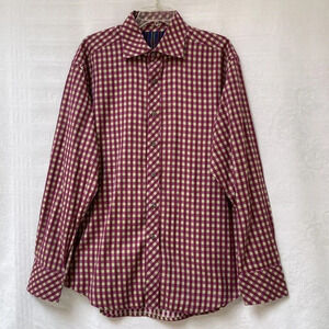 Robert Graham Long Sleeve Button Shirt Mens XL Pink Casual Career Party Travel